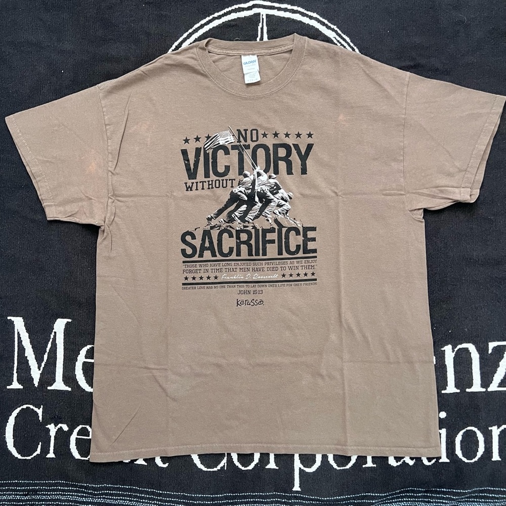 Army Jesus Religion T-shirt “No victory without sacrifice” John 15:13
